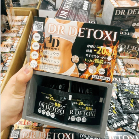 Viên uống giảm cân Dr Detoxi 4D của Nhật Bản hộp 30 gói