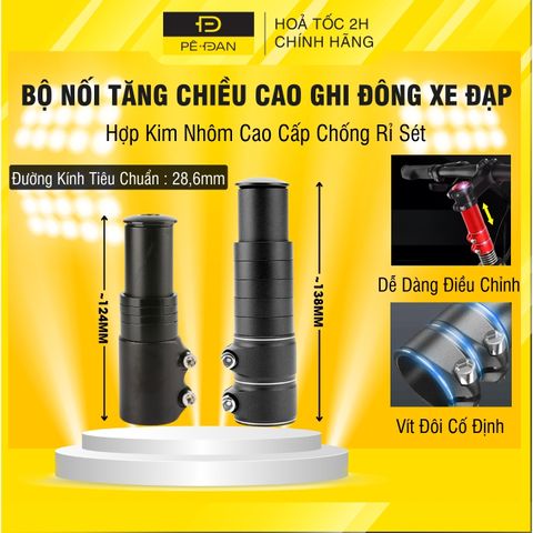 Bộ Nối Tăng Chiều Cao Ghi Đông Xe Đạp PÊ ĐAN Bằng Hợp Kim Nhôm - Tăng Cường Tư Thế Lái Thoải Mái, Phù Hợp Mọi Địa Hình