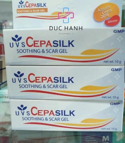 Gel UVS Cepasilk (Thái Lan) - Giảm sẹo hình thành, làm mềm và mờ sẹo lồi, phì đại - 10gr, sản phẩm chăm sóc da an toàn cho mọi loại da