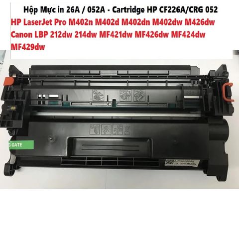 Hộp Mực In 26A / 052A - Cartridge HP CF226A/CRG 052 cho Máy HP LaserJet Pro và Canon LBP, Chất Lượng In Rõ Nét, Thân Thiện Môi Trường