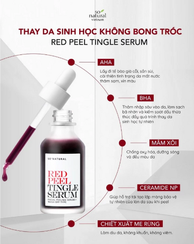 Tinh chất peel da So Natural Red Peel Tingle Serum 10ml