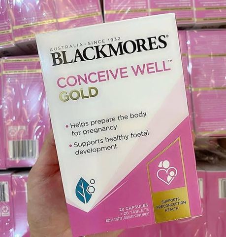 Viên uống hỗ trợ thụ thai, bổ trứng Blackmores Conceive Well Gold (hộp 56 viên)