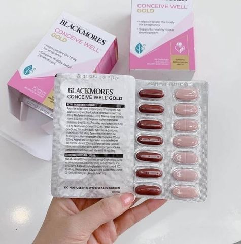 Viên uống hỗ trợ thụ thai, bổ trứng Blackmores Conceive Well Gold (hộp 56 viên)