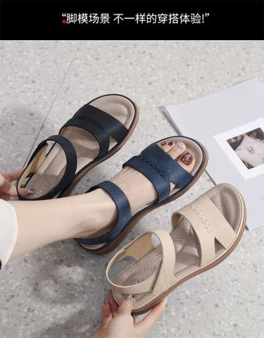 Sandal Nữ Siketu Đế Bằng Da Mềm Siêu Ẩm - Thời Trang Năng Động, Cao 3.5cm, Phù Hợp Đi Học, Đi Làm, Đi Chơi