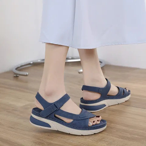Sandal Nữ Thể Thao Siketu Siêu Nhẹ Đế 4Cm Khóa Dán - Giày Thời Trang Phù Hợp Đi Học, Đi Làm, Đi Chơi