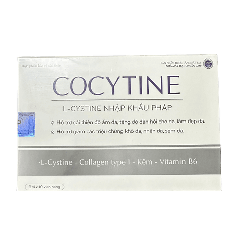 Viên Uống Cocytine Hỗ Trợ Làm Đẹp Da, Tóc Và Giảm Mụn Cho Da Nhờn - Hộp 30 Viên