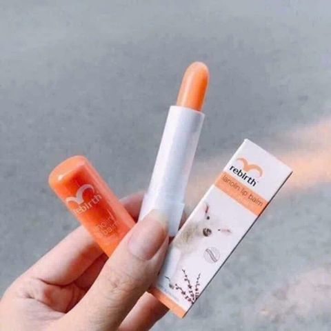 Son Dưỡng Môi Rebirth Nhau Thai Cừu 3.7g - Hương Cam Tự Nhiên, Vitamin E, Dưỡng Ẩm, Chống Oxy Hóa, Mỹ