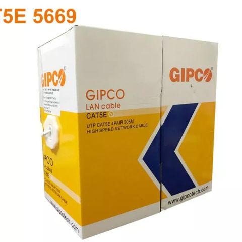 Dây Mạng Gipco CAT5 Bấm Sẵn 2 Đầu LAN Chất Lượng Cao - Kết Nối Internet 5m 10m 15m 20m 25m