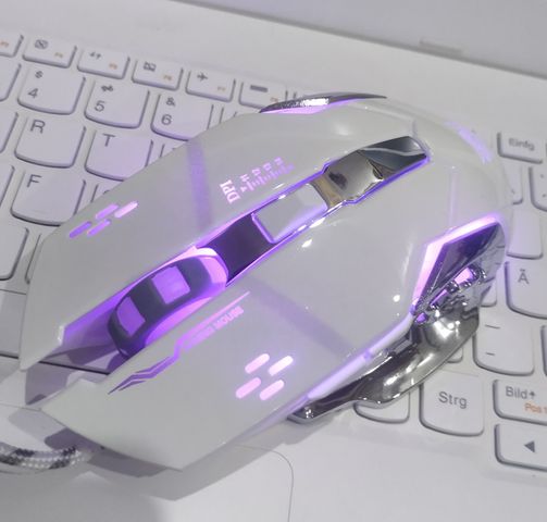 Chuột Gaming OYE X700 LED 2400DPI Cao Cấp 7D - Thiết Kế Ergonomic Đen/Trắng, Hỗ Trợ Macro Chuyên Nghiệp, Click Omron Chất Lượng