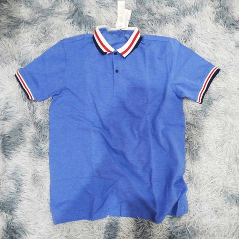 Áo phông Polo Nam Nữ Q26 Xanh Dương - Chất vải cá sấu thun cotton mát, Cổ viền kẻ độc đáo, Dành cho đi học, đi chơi, đi làm