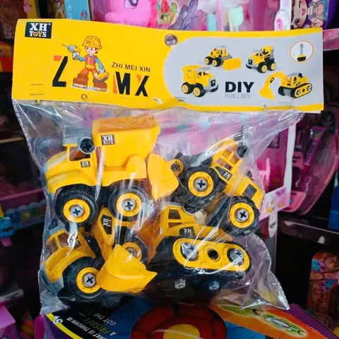 Bộ 4 Xe Ô Tô Công Trình Có Tua Vít Tháo Lắp 677-110 - Đồ Chơi Educative Giúp Trẻ Phát Triển Tư Duy Sáng Tạo và Kỹ Năng Lắp Ráp