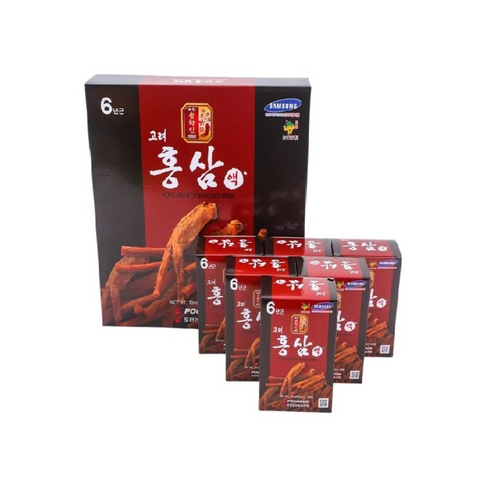 Nước Hồng Sâm Pocheon Hàn Quốc - Hộp 30 gói 70ml, Nước uống bổ dưỡng tăng cường sức khỏe và đề kháng, thải độc gan.