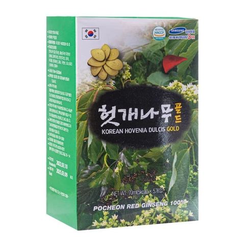 Nước Bổ Gan Hovenia Dulcis Gold Pocheon 30 Gói x 70ml - Giải Độc Rượu, Mát Gan, Tăng Cường Chức Năng Gan, Hàn Quốc