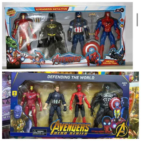 Bộ Đồ Chơi 4 Siêu Nhân Avengers Hero Series Có Đèn Phát Sáng - Quà Tặng Cho Trẻ Em, Phát Triển Kỹ Năng Tưởng Tượng