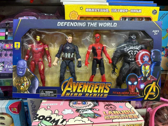 Bộ Đồ Chơi 4 Siêu Nhân Avengers Hero Series Có Đèn Phát Sáng - Quà Tặng Cho Trẻ Em, Phát Triển Kỹ Năng Tưởng Tượng