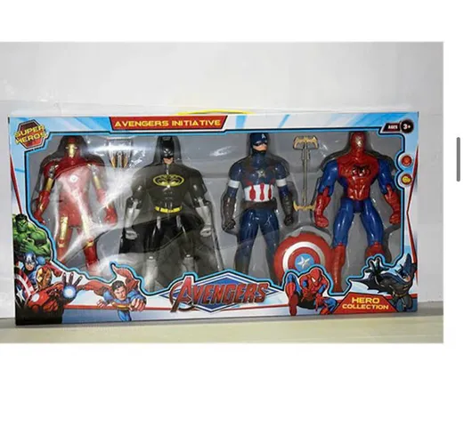 Bộ Đồ Chơi 4 Siêu Nhân Avengers Hero Series Có Đèn Phát Sáng - Quà Tặng Cho Trẻ Em, Phát Triển Kỹ Năng Tưởng Tượng