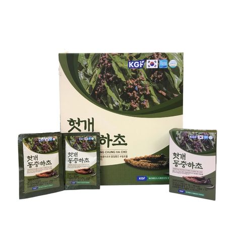 Nước Bổ Gan Đông Trùng Hạ Thảo KGF Hàn Quốc - Giải Độc Rượu, Mát Gan, Tăng Cường Chức Năng Gan - Hộp 30 Gói x 50ml