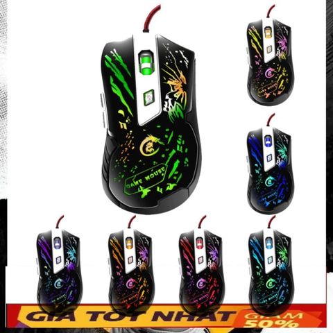 Chuột Chơi Game Có Dây A905 LED RGB Đen - Độ Nhạy 2400dpi, Chính Xác Cao, Thiết Kế Ergonomic, Tương Thích Laptop & PC