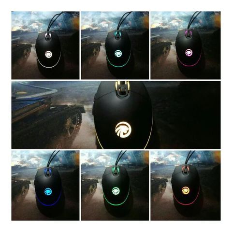 Chuột Chơi Game F102 Wired RGB 3500DPI - Thiết Kế Ergonomic, Tùy Chỉnh Phần Mềm, Màu Đen, Đèn LED Nhiều Màu Sắc