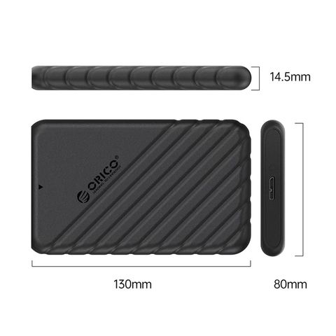 Hộp Đựng Ổ Cứng 2.5 inch ORICO 25PW1-U3 USB 3.0 Đen - HDD Box SATA 3 Ngoài Trời, Hỗ Trợ Windows và Mac OS
