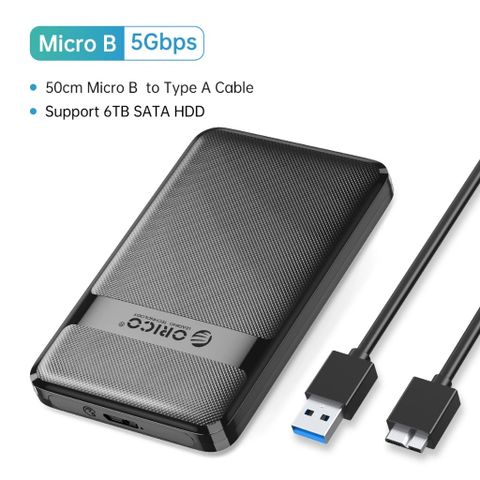 Hộp Đựng Ổ Cứng Di Động 2.5 inch ORICO 2577 Đen - HDD Box SATA 3 USB 3.0, Tương Thích Windows & MAC, Kết Nối Nhanh 5Gb/s