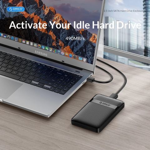 Hộp Đựng Ổ Cứng Di Động 2.5 inch ORICO 2577 Đen - HDD Box SATA 3 USB 3.0, Tương Thích Windows & MAC, Kết Nối Nhanh 5Gb/s