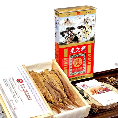 Hồng Sâm Củ Khô Hộp Thiếc GinsengKing HG Bio 150g - Nhân Sâm Hàn Quốc Tăng Cường Sức Khỏe, Giảm Stress, Cân Bằng Huyết Áp