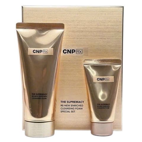 Set Sữa Rửa Mặt CNP Rx Tái Sinh Cao Cấp 200ml + 60ml - Dưỡng Sáng Da, Phù Hợp Mọi Loại Da, Hàn Quốc
