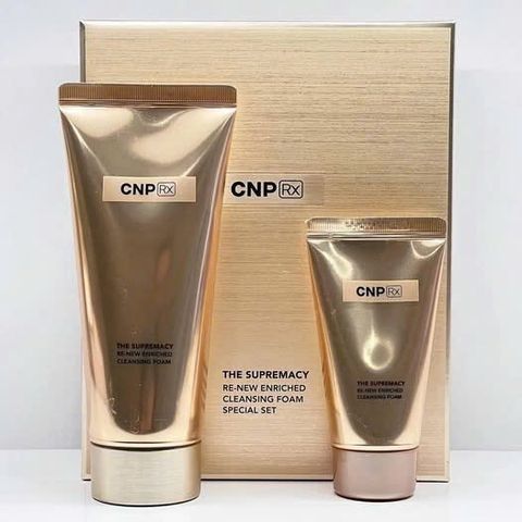 Set Sữa Rửa Mặt CNP Rx Tái Sinh Cao Cấp 200ml + 60ml - Dưỡng Sáng Da, Phù Hợp Mọi Loại Da, Hàn Quốc