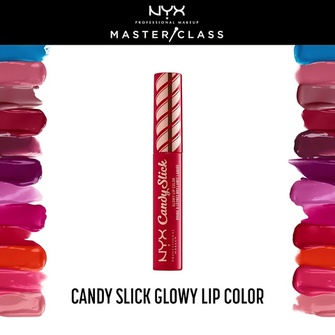 Son Kem NYX Candy Slick Glowy Lip Color Nhiều Màu - Son Môi Rạng Rỡ, Dưỡng Ẩm, Thiết Kế Đáng Yêu, Phù Hợp Với Mọi Phong Cách