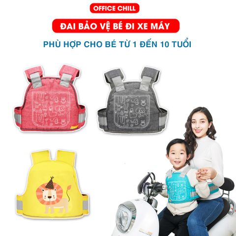 Đai Bảo Vệ Cho Bé Đi Xe Máy OFFICE CHILL - An Toàn Khi Ngồi Trước và Sau, Đai Điều Chỉnh Cho Trẻ Từ 9 Tháng Đến 10 Tuổi