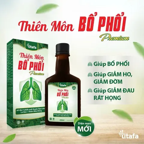 Thiên Môn Bổ Phổi 280ml - Hỗ Trợ Giảm Ho, Đờm, Đau Rát Họng - Thực Phẩm Chức Năng Bổ Phổi Tự Nhiên