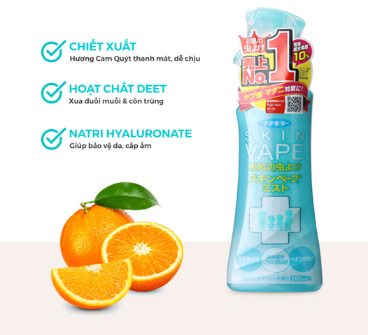 Xịt Chống Muỗi Skin Vape Nhật 200ml (Xanh)
