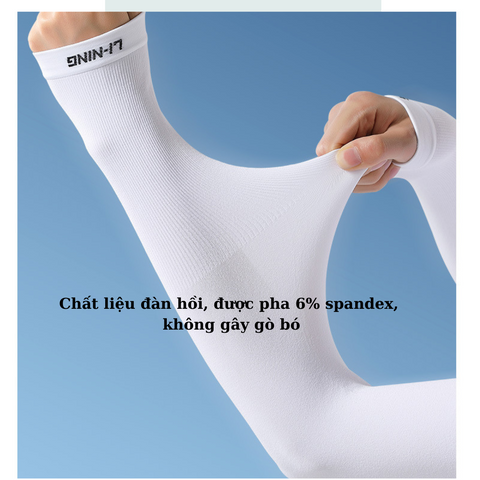 Găng Tay Chống Nắng Li-Ning Mỏng Mát UPF50+ Cho Nam Nữ - Phụ Kiện Thể Thao Đi Xe Đạp, Chạy Bộ Mùa Hè