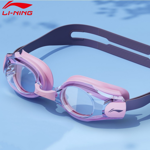 Kính Bơi Li-Ning LXJU507 Chống Nước & Chống Tia UV - Dành Cho Trẻ Em & Người Lớn, Kèm Nút Bịt Tai & Cầu Mũi