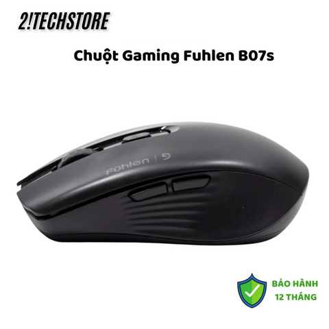 Chuột Không Dây Fuhlen B07S Black Chính Hãng - Thiết Kế Ergonomic, Kết Nối 2.4GHz, Độ Phân Giải 1600 DPI, Dễ Dàng Cài Đặt.