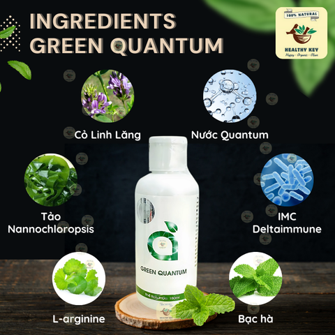 Nước Diệp Lục Green Quantum 150mL – Giải Rượu, Thanh Lọc Cơ Thể, Tăng Cường Năng Lượng, Hỗ Trợ Tiêu Hóa, Sảng Khoái Sau Nhậu
