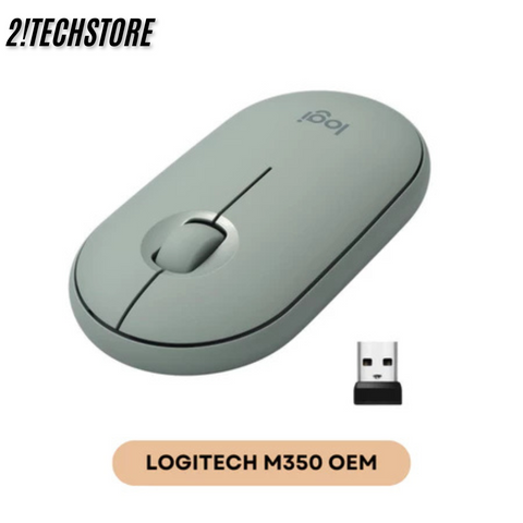 Chuột Không Dây Logitech M350 Pebble - Thiết Kế Thời Trang, Yên Tĩnh, Dùng Cho Học Tập Văn Phòng, Bluetooth và USB 2.4GHz