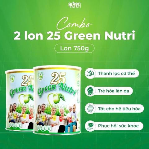 Combo 2 Lon 750Gr Sữa Hạt Ngũ Cốc Green Nutri Có Tảo Xoắn Spirulina - Thức Uống Tốt Cho Sức Khỏe, Thuần Chay, Không Đường Tinh Chế