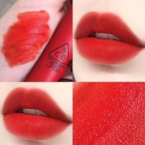 Son Kem 3CE Velvet Lip Tint #Childlike - Bóng Môi Mịn Màng, Dưỡng Ẩm Mềm Mại, Phong Cách Trang Điểm Tươi Tắn, Xuất Xứ Hàn Quốc