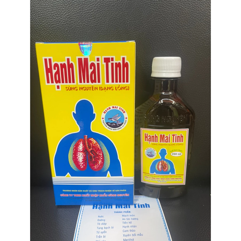 Hạnh Mai Tinh Sùng Nguyên - Siro Giảm Ho Bổ Phế Cho Trẻ Em Và Người Lớn, Hỗ Trợ Giảm Ho Do Nhiễm Lạnh, 100ml