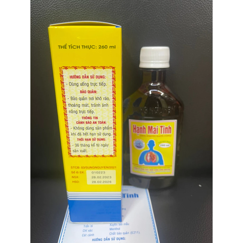 Hạnh Mai Tinh Sùng Nguyên - Siro Giảm Ho Bổ Phế Cho Trẻ Em Và Người Lớn, Hỗ Trợ Giảm Ho Do Nhiễm Lạnh, 100ml