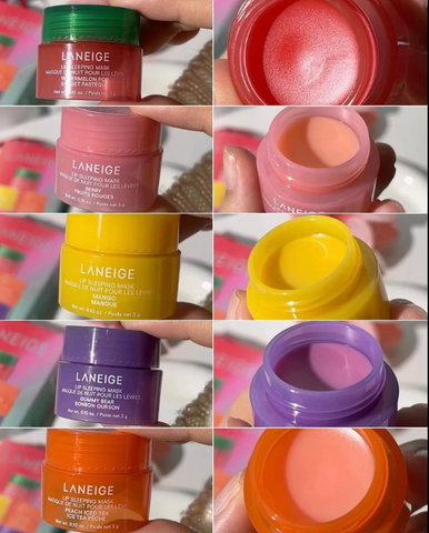 Set Son Laneige Mềm Mịn Giảm Thâm Môi Lễ Hội 5 Hũ (3g) - Bộ Sưu Tập Chăm Sóc Môi Sang Trọng và Đầy Dưỡng Chất