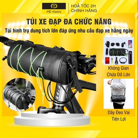 Túi Treo Xe Đạp PÊ ĐAN Chống Nước Gắn Ghi Đông Đa Năng, Không Gian 2.5L - Phụ Kiện Xe Đạp Tiện Lợi