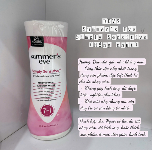 Dung Dịch Vệ Sinh Summer'S Eve Simply Sensitive Cleansing ( hồng nhạt)