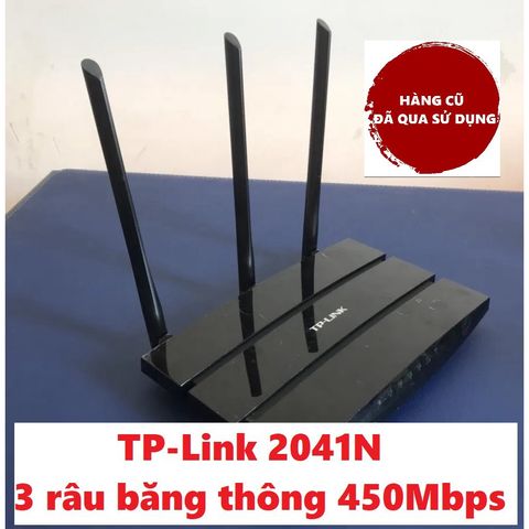 Bộ phát Wifi TP-Link 2041N Cũ - Router 3 Râu 450Mbps Xuyên Tường, Hỗ Trợ Cài Đặt Dễ Dàng, Tình Trạng Đẹp, Bảo Hành Dài Hạn