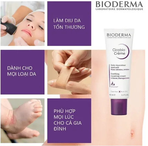 Kem Dưỡng Bioderma Cicabio Soothing Repairing Cream 40ml