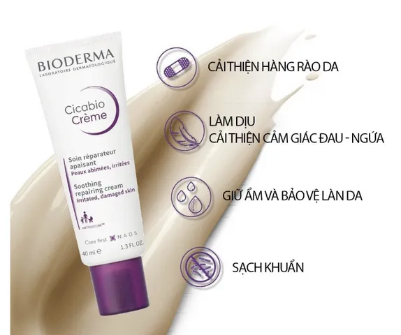 Kem Dưỡng Bioderma Cicabio Soothing Repairing Cream 40ml