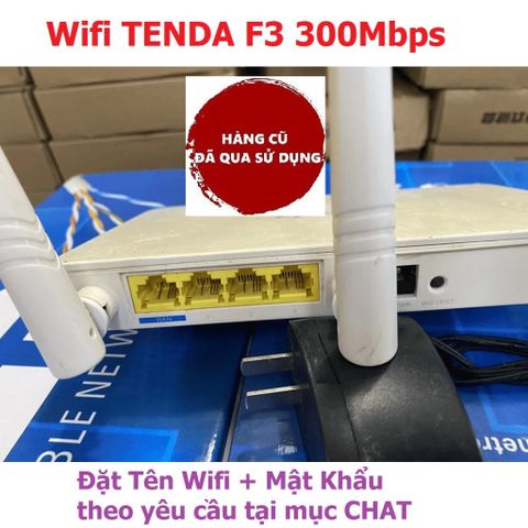 Bộ Phát Wifi Tenda F3 300Mbps - Router Không Dây 3 Râu - Sử Dụng Đã Qua - Hướng Dẫn Cài Đặt Tiếng Việt Kèm Theo