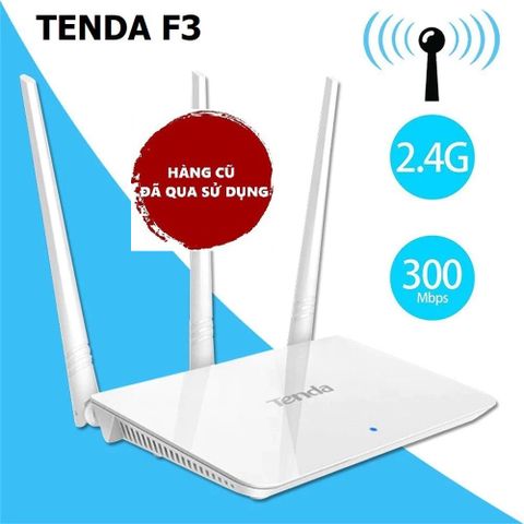 Bộ Phát Wifi Tenda F3 300Mbps - Router Không Dây 3 Râu - Sử Dụng Đã Qua - Hướng Dẫn Cài Đặt Tiếng Việt Kèm Theo